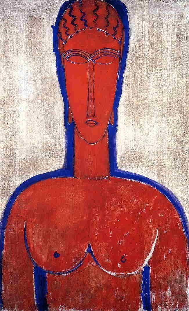 Amedeo Modigliani Big Red Bust